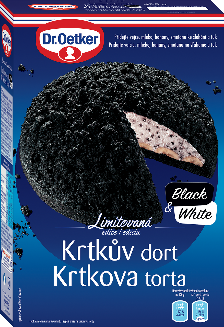 Dr. Oetker Krtkův dort Black&White (limitovaná edice) 435 g