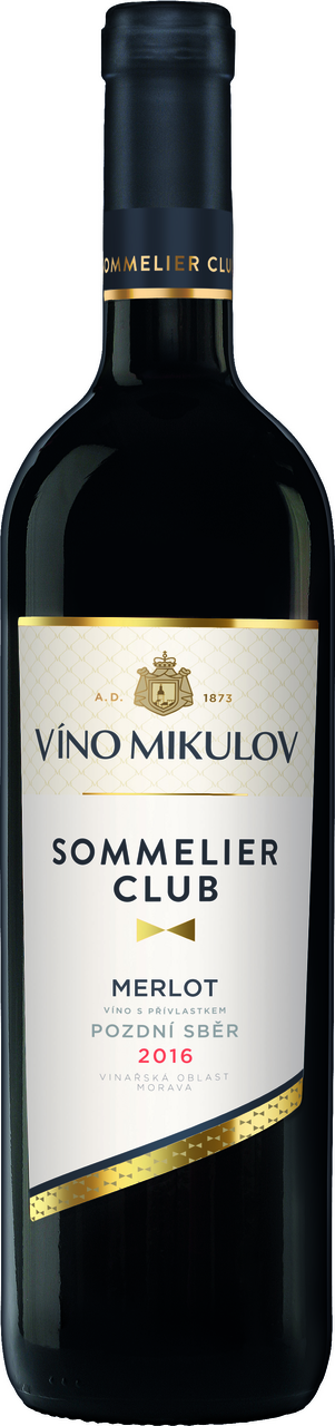 VÍNO MIKULOV Sommelier Club Merlot pozdní sběr 6 x 750 ml