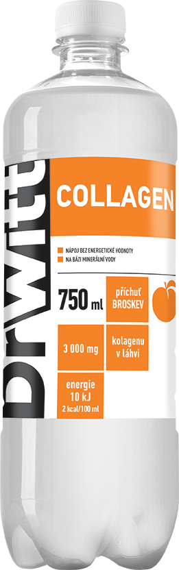 DrWitt Collagen broskev vitaminová voda 12 x 750 ml