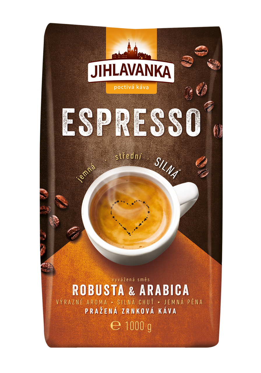 JIHLAVANKA Espresso zrnková káva 1 kg