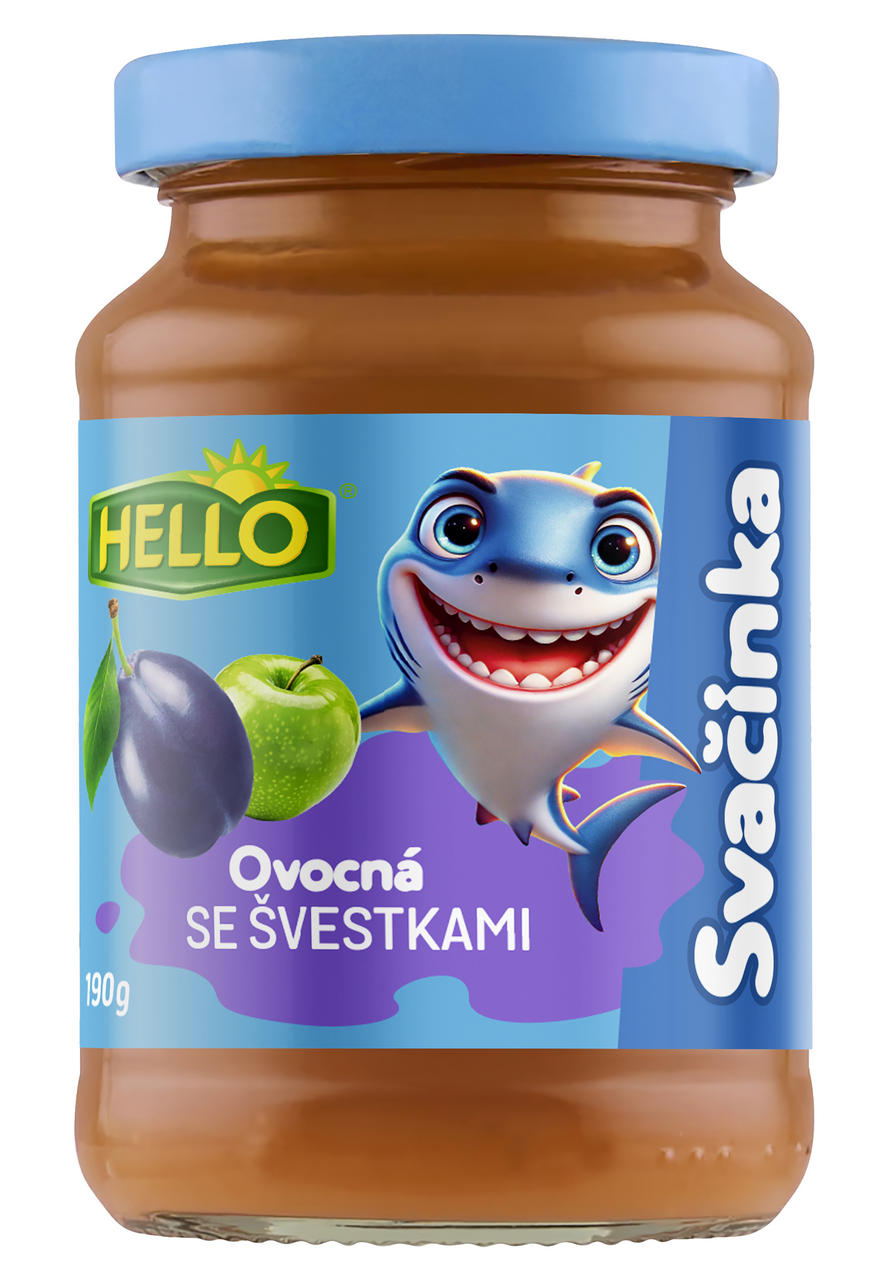 HELLO Svačinka švestka 10 x 190 g sklo