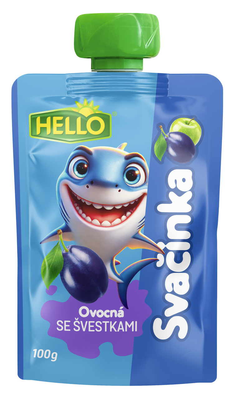 HELLO Ovocná kapsa švestka 12 x 100 g