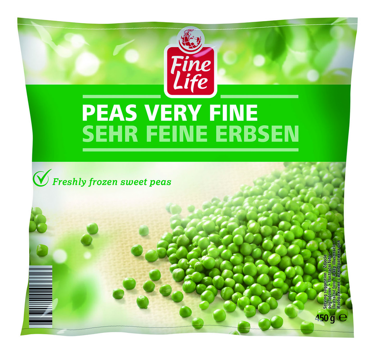 Fine Life Hrášek velmi jemný mraž. 450 g