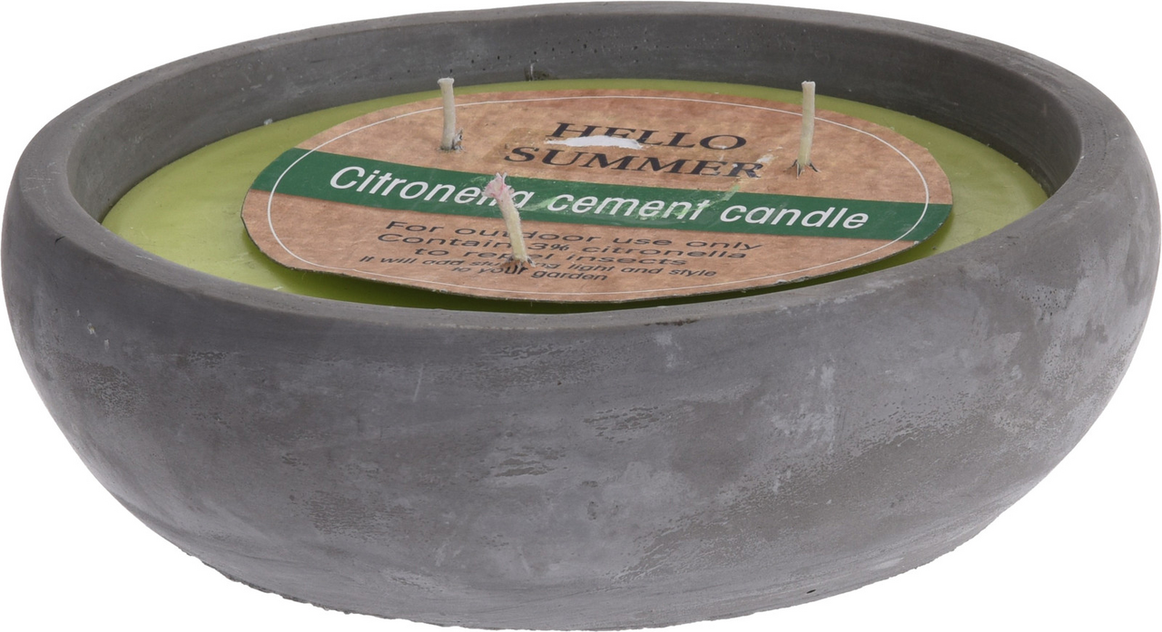 Svíčka Citronella v cementovém květináči 1 ks
