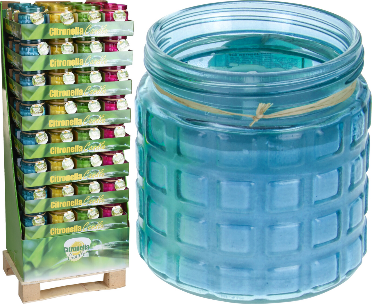 Svíčka Citronella ve skle 11 x 12 cm 1 ks