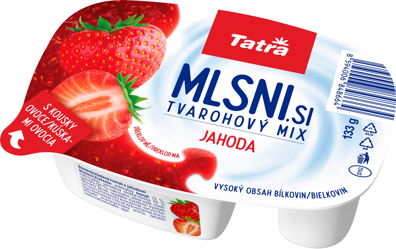 Tatra Mlsni.si Tvarohový mix jahoda chlaz. 133 g