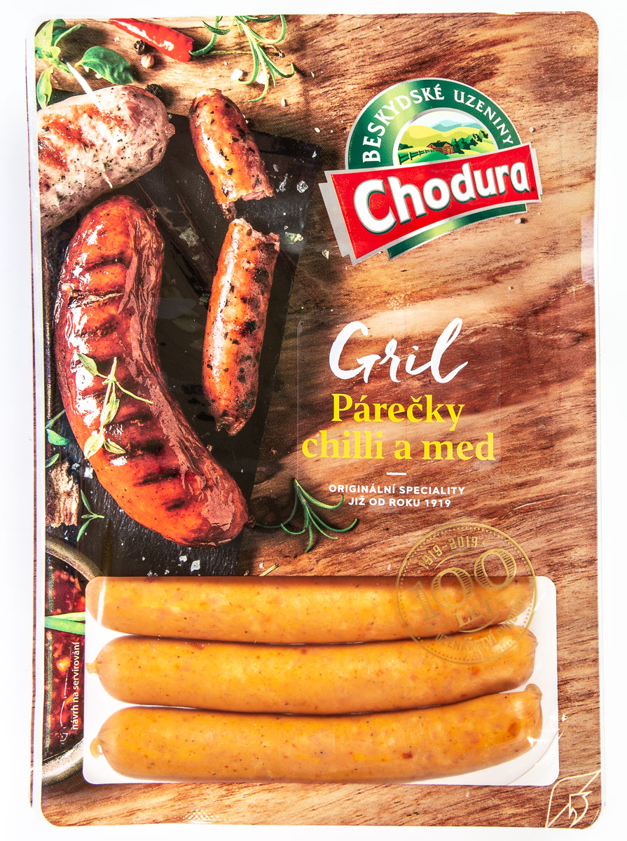 CHODURA Párečky grilovací s chilli a medem chlaz. 270 g