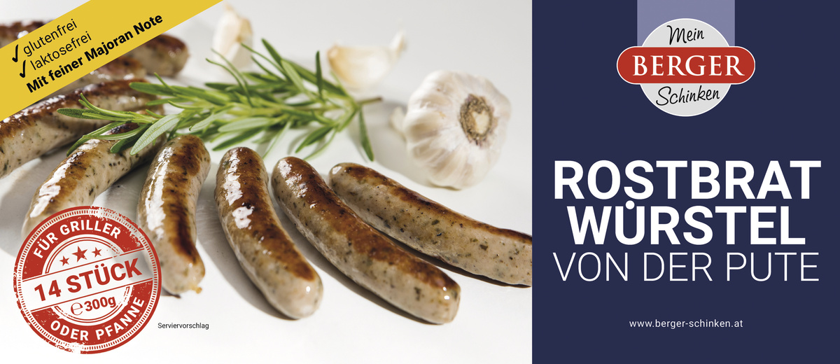 BERGER Grilovací klobásky krůtí chlaz. 300 g