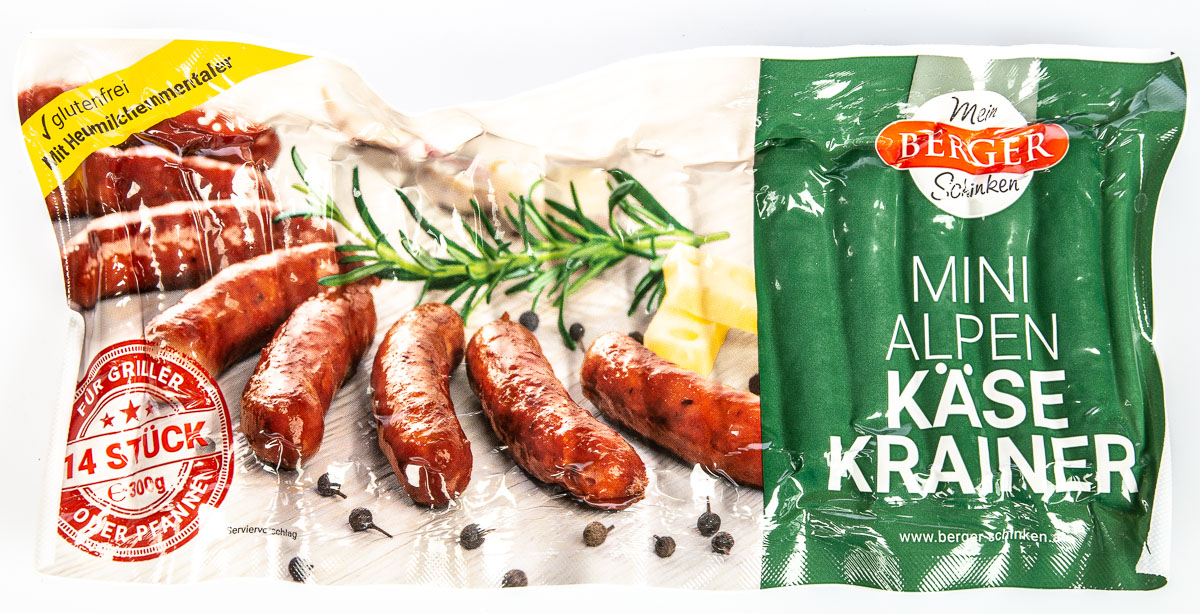 BERGER Klobásky se sýrem chlaz. 300 g