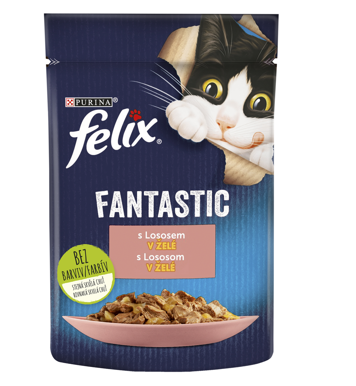 Felix Fantastic kapsička pro kočky losos v želé 85 g