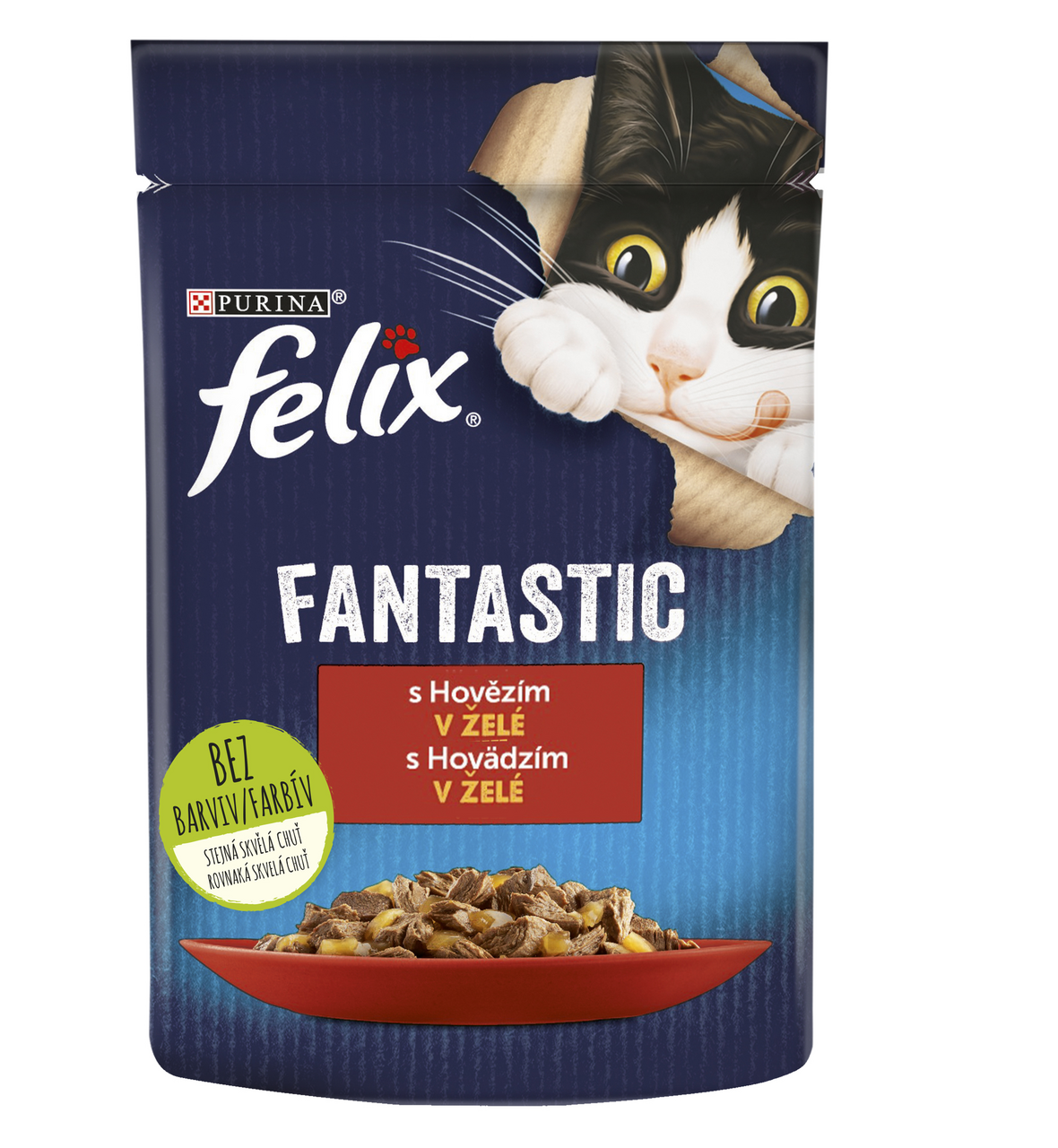 Felix Fantastic kapsičky pro kočky hovězí v želé 26 x 85 g