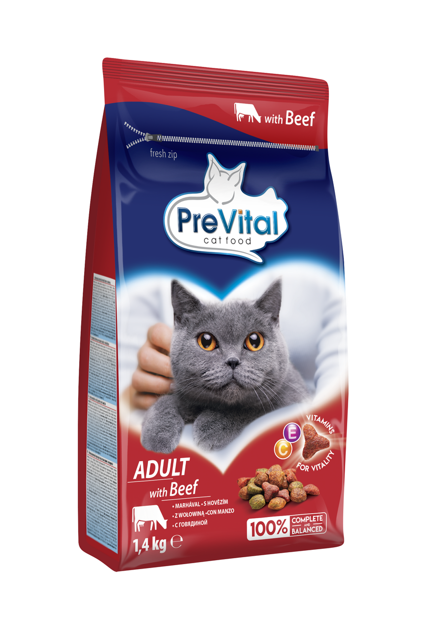 PreVital Granule pro kočky hovězí 1,4 kg