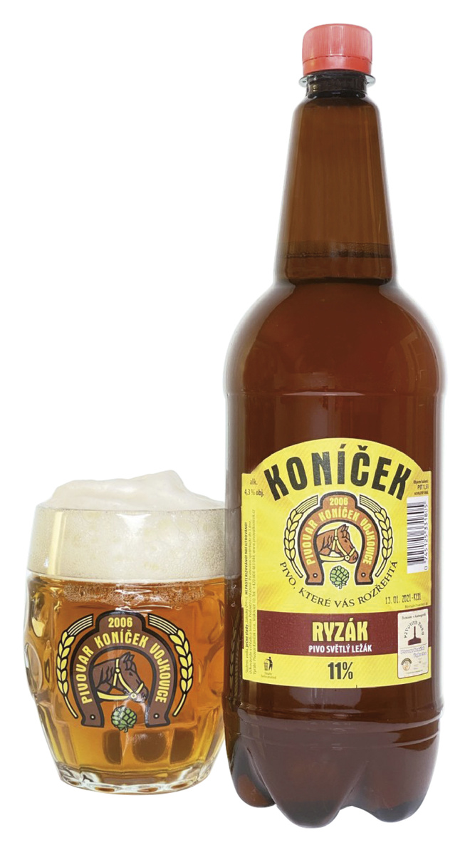 PIVOVAR KONÍČEK Pivo Ryzák světlý ležák 1,5 l