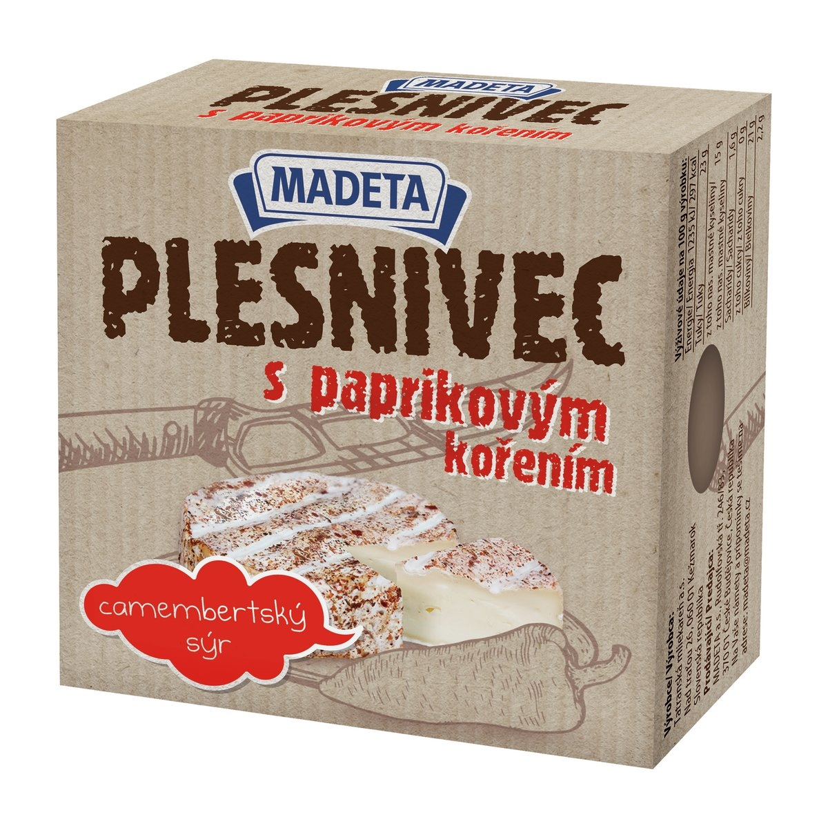 MADETA Plesnivec Sýr paprikové koření chlaz. 100 g