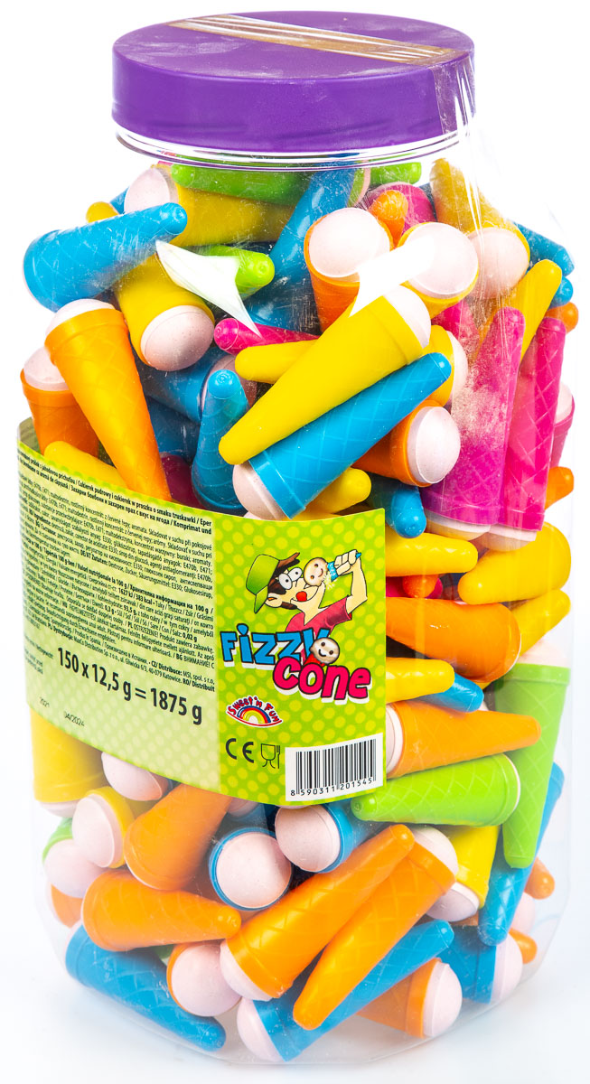VIDAL Fizzy Cones Lízátko s práškem 