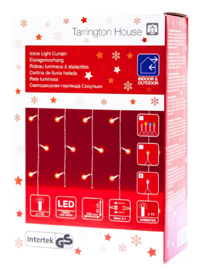 Tarrington House Světelný závěs 175LED ledově bílá 1 ks