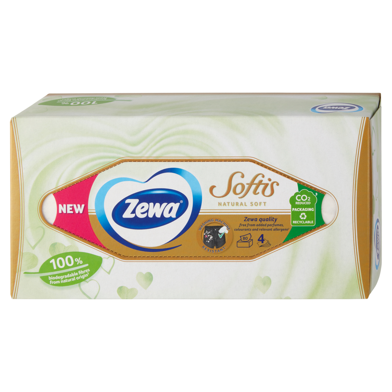 Zewa Softis Natural Soft Kapesníčky 4vrstvé 80 ks