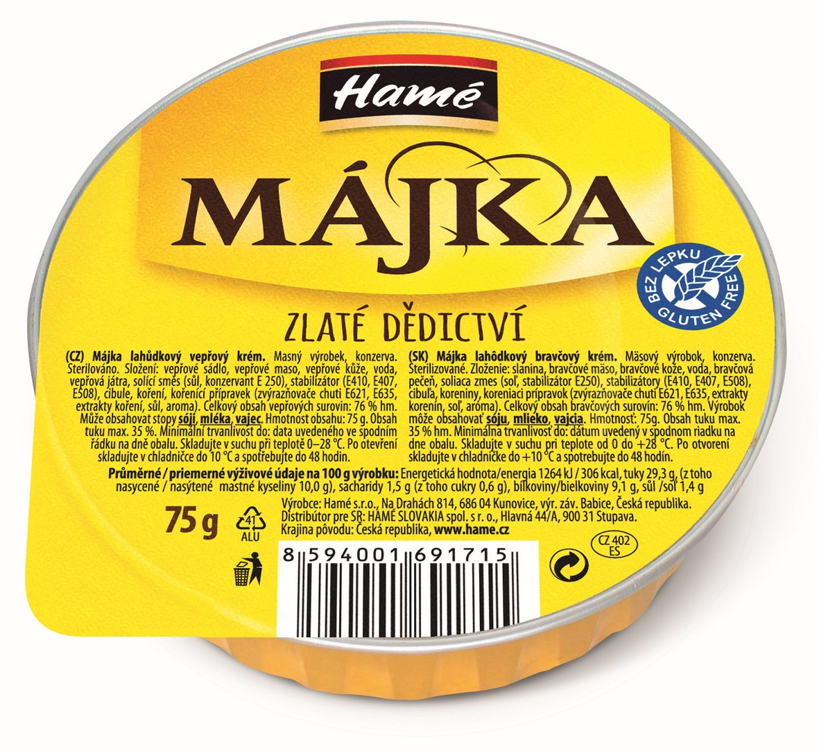 Hamé Májka 28 x 75 g al.