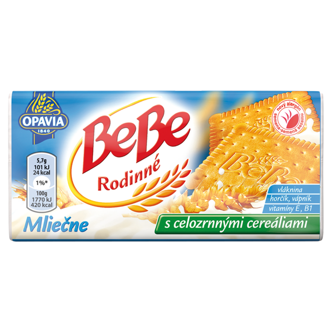 OPAVIA BeBe Sušenky mléčné cereální 30 x 130 g