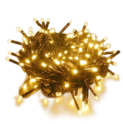 Tarrington House Řetěz světelný 400 LED zelený kabel, teplá bílá 1 ks