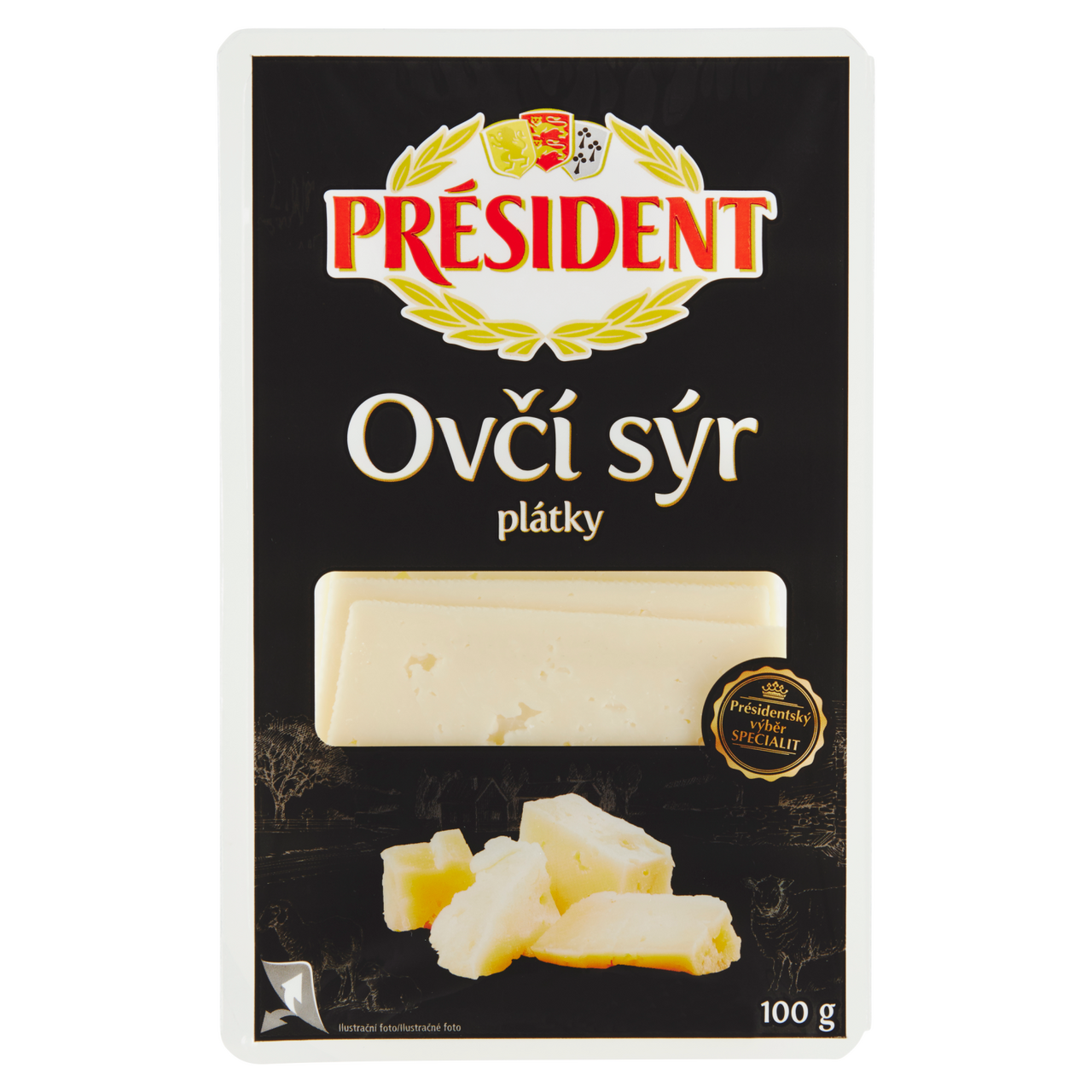 PRÉSIDENT Ovčí sýr plátky chlaz. 100 g