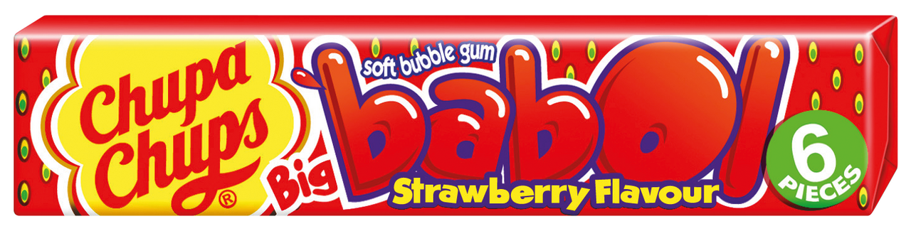 Chupa Chups Big Babol Strawberry/ jahoda Žvýkačky 20 x 27,6 g