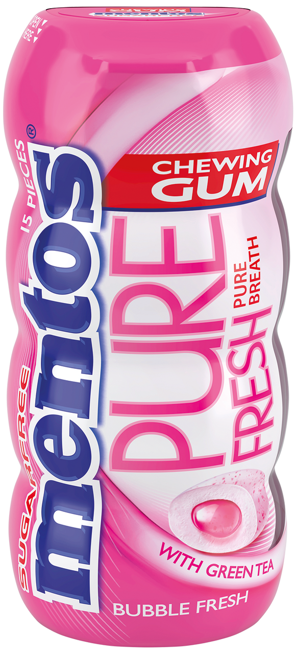 mentos Gum Pure Fresh Bubble žvýkačky 10 x 30 g