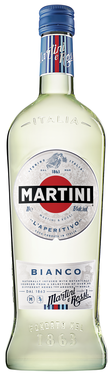 MARTINI Bianco Vermut aromatizované víno 6 x 1 l