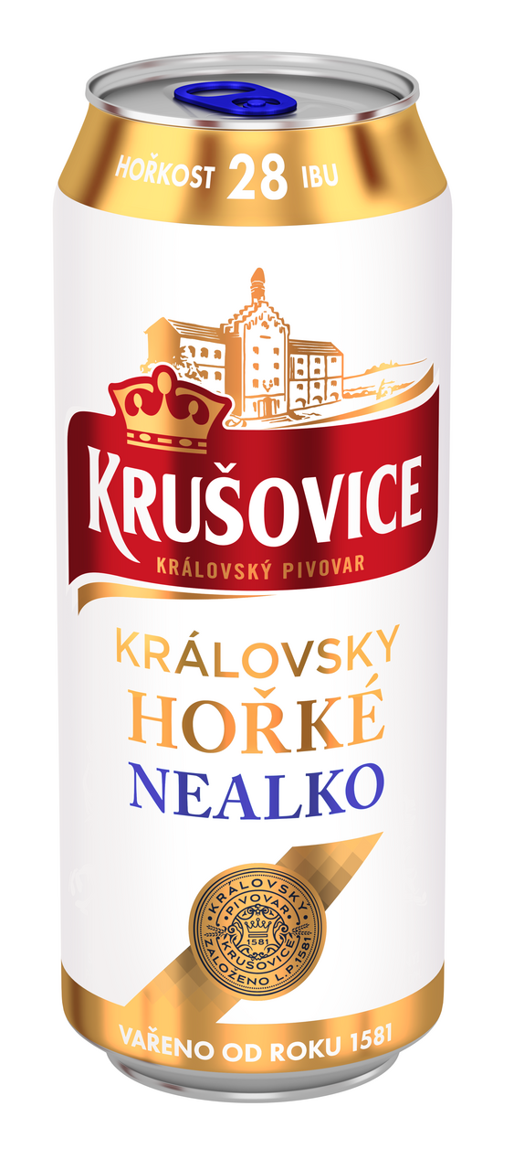 KRUŠOVICE Pivo nealkoholické 24 x 500 ml plech