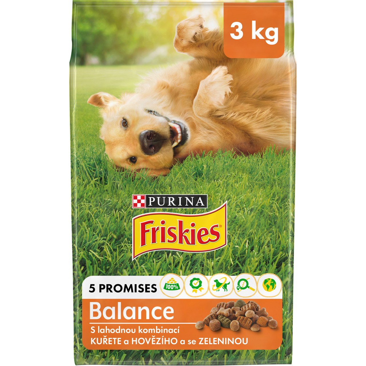 Friskies Balance granule pro psy hovězí, kuře 3 kg