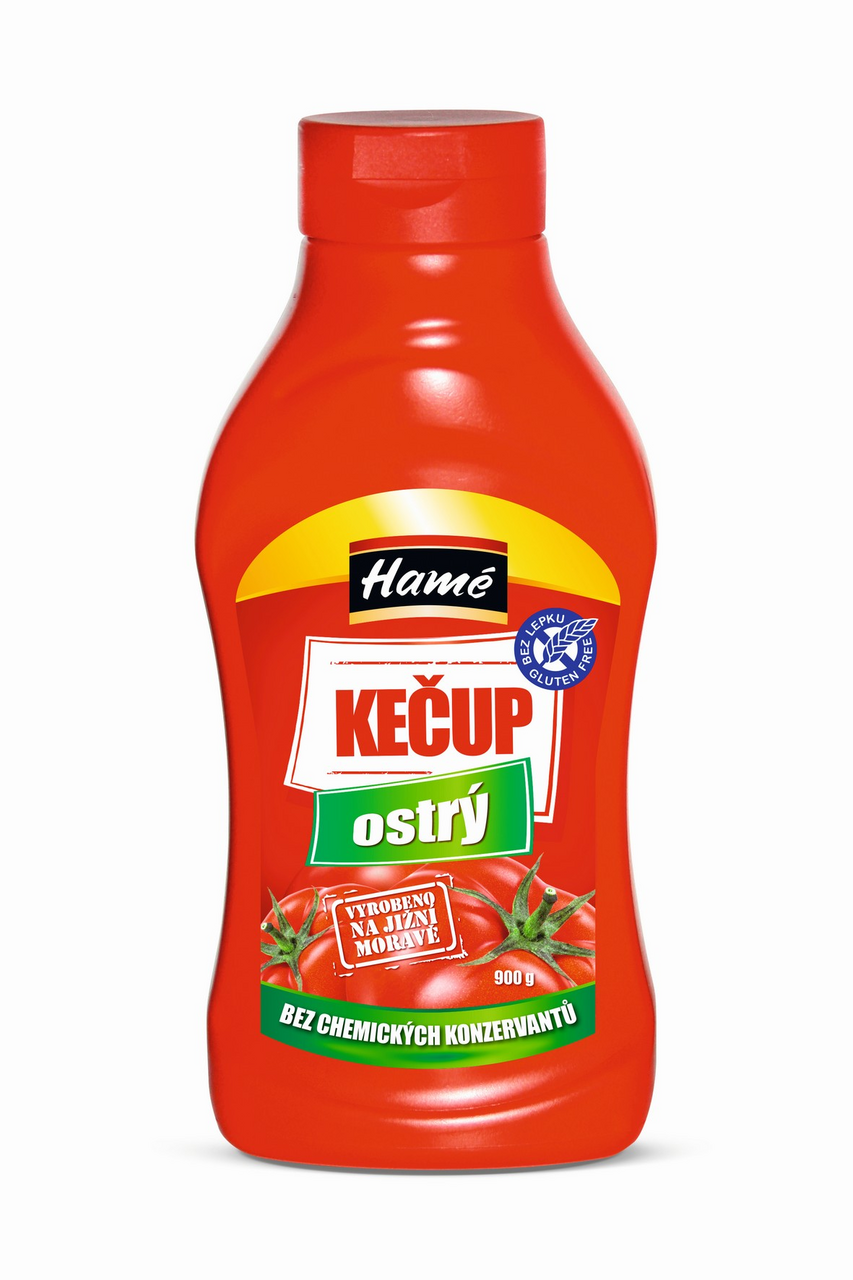 Hamé Kečup ostrý bez chemických konzervantů 900 g