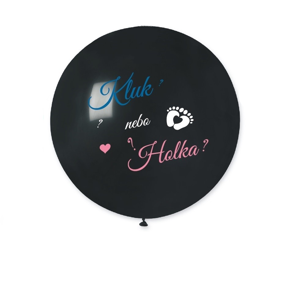 FLEXIO Balónek holka/kluk konfety 80 cm 1 ks