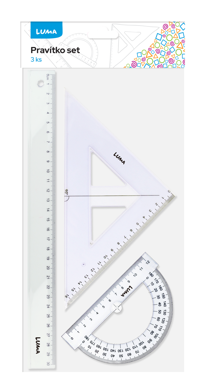 Pravítko Luma souprava 3 ks