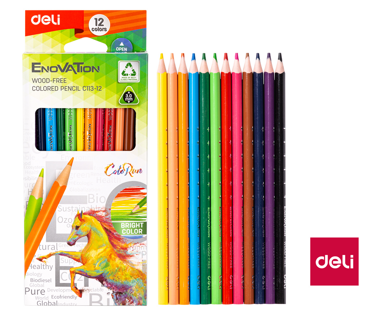 Pastelky Deli trojhranné 12 ks