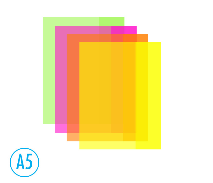 Obal na sešit Luma A5 neon 10 ks