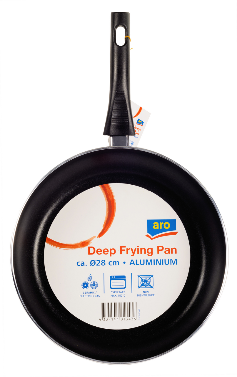 aro Pánev hluboká 28 cm hliník nepřilnavý povrch černá 1 ks
