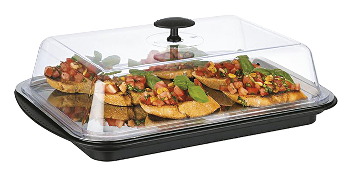 APS Stojan s pokličkou 43 x 29 nerez černý 1 ks