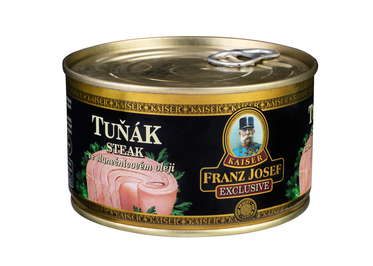 FRANZ JOSEF KAISER Tuňák steak v slunečnicovém oleji 385 g