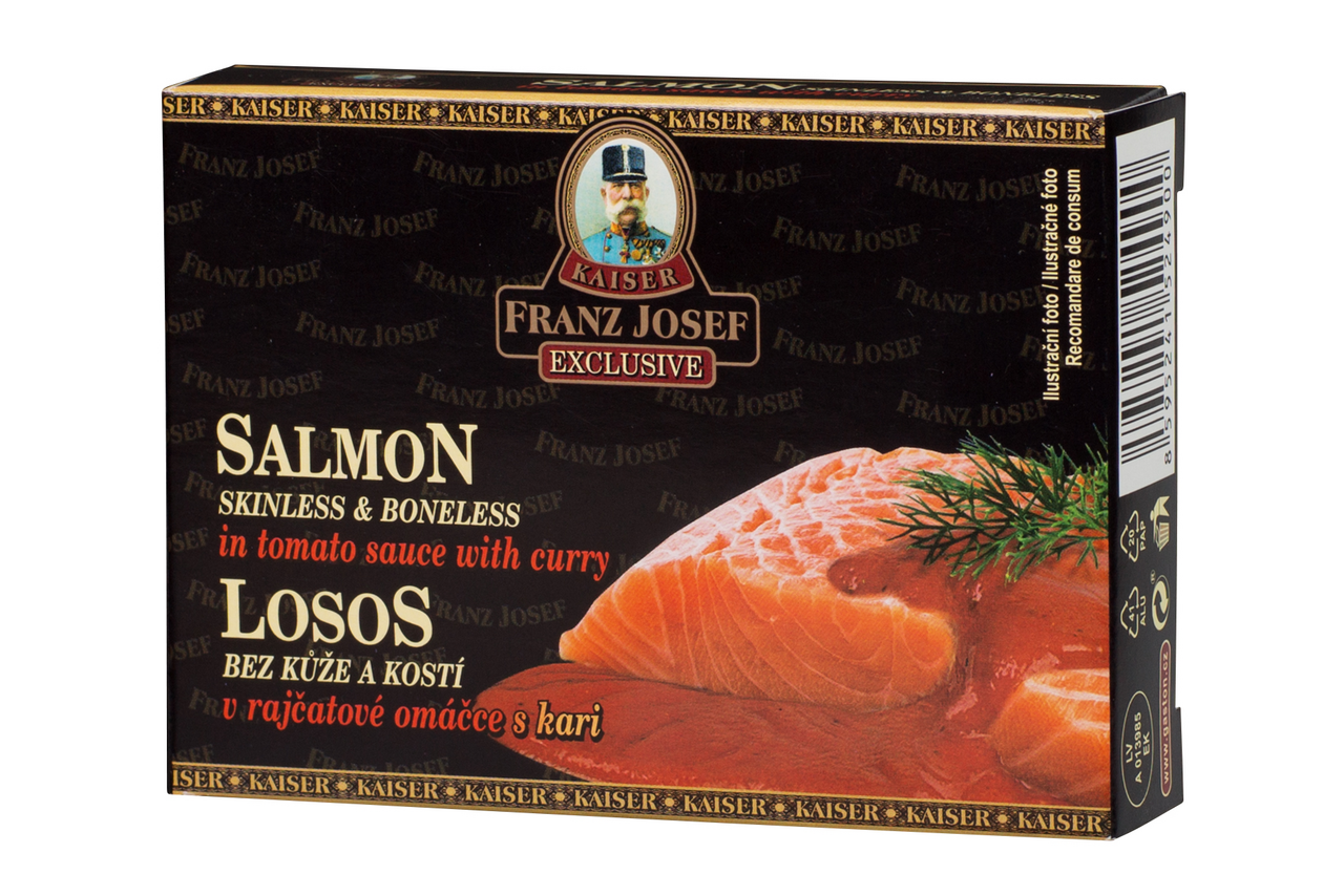 FRANZ JOSEF KAISER Losos v rajčatové omáčce s kari 110 g