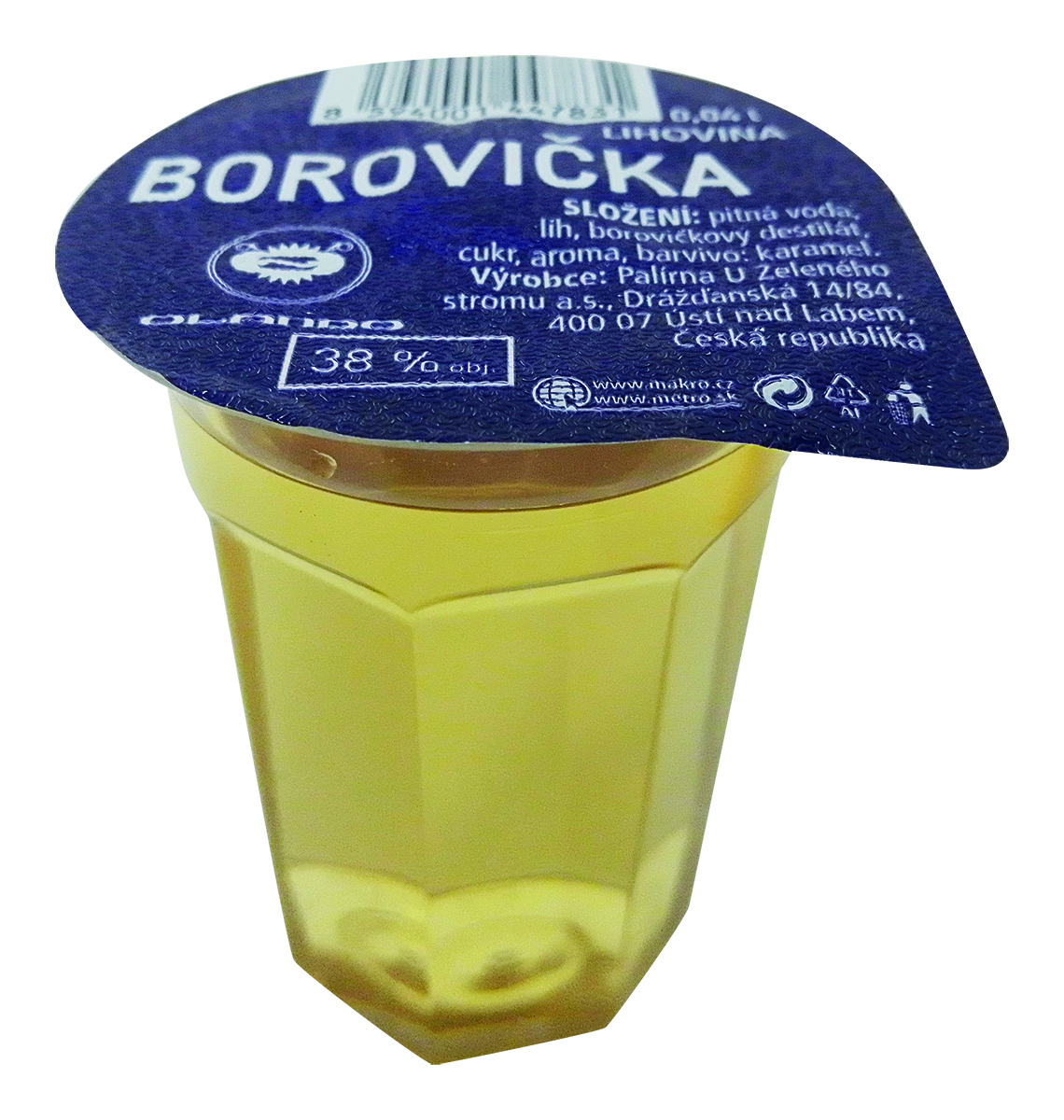OLANDO Borovička 38 % 96 x 40 ml