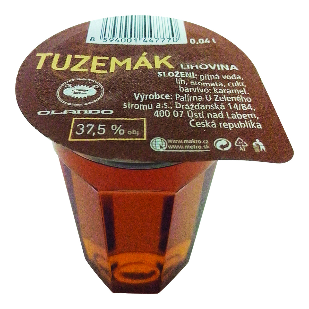 OLANDO Tuzemák 37,5 % 16 x 40 ml