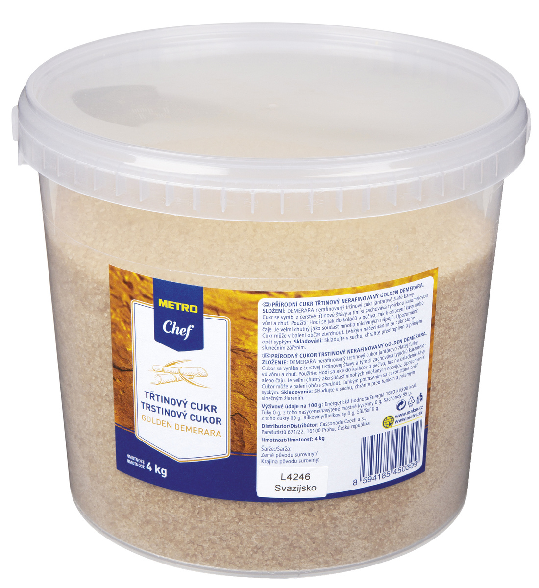 METRO Chef Golden Demerara Cukr třtinový 4 kg