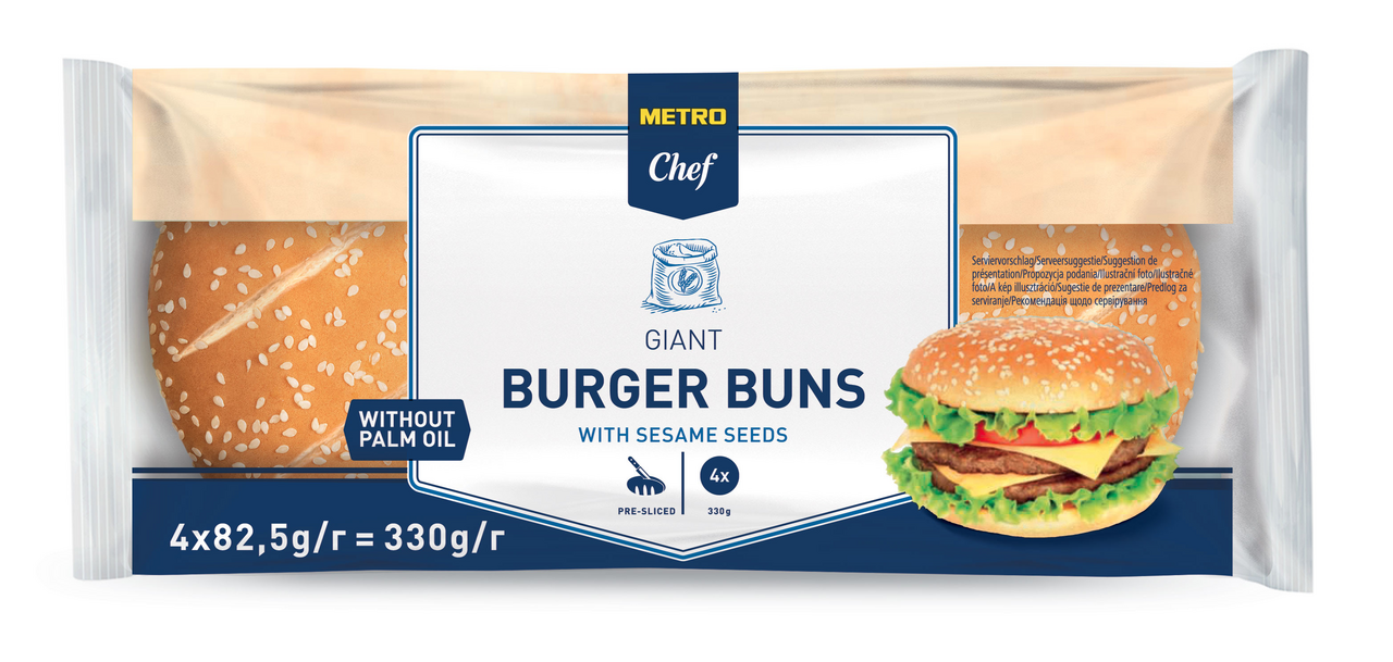 METRO Chef Bulka sezamová na burger maxi 10 x (4 x 82,5 g)