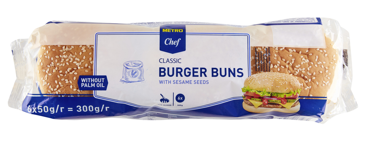 METRO Chef Bulka na burger se sezamem 6 x 50 g