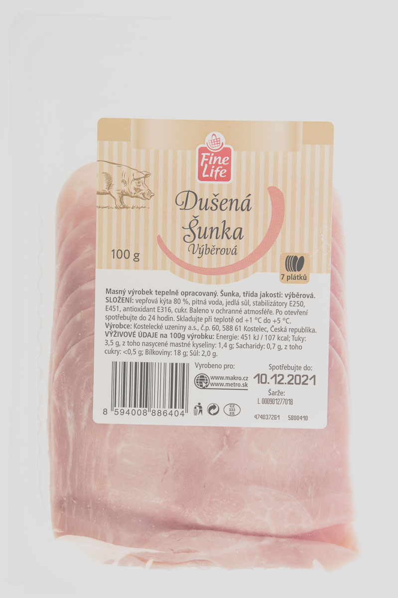 Fine Life Šunka výběrová dušená chlaz. 100 g