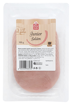 Fine Life Salám junior krájený chlaz. 100 g