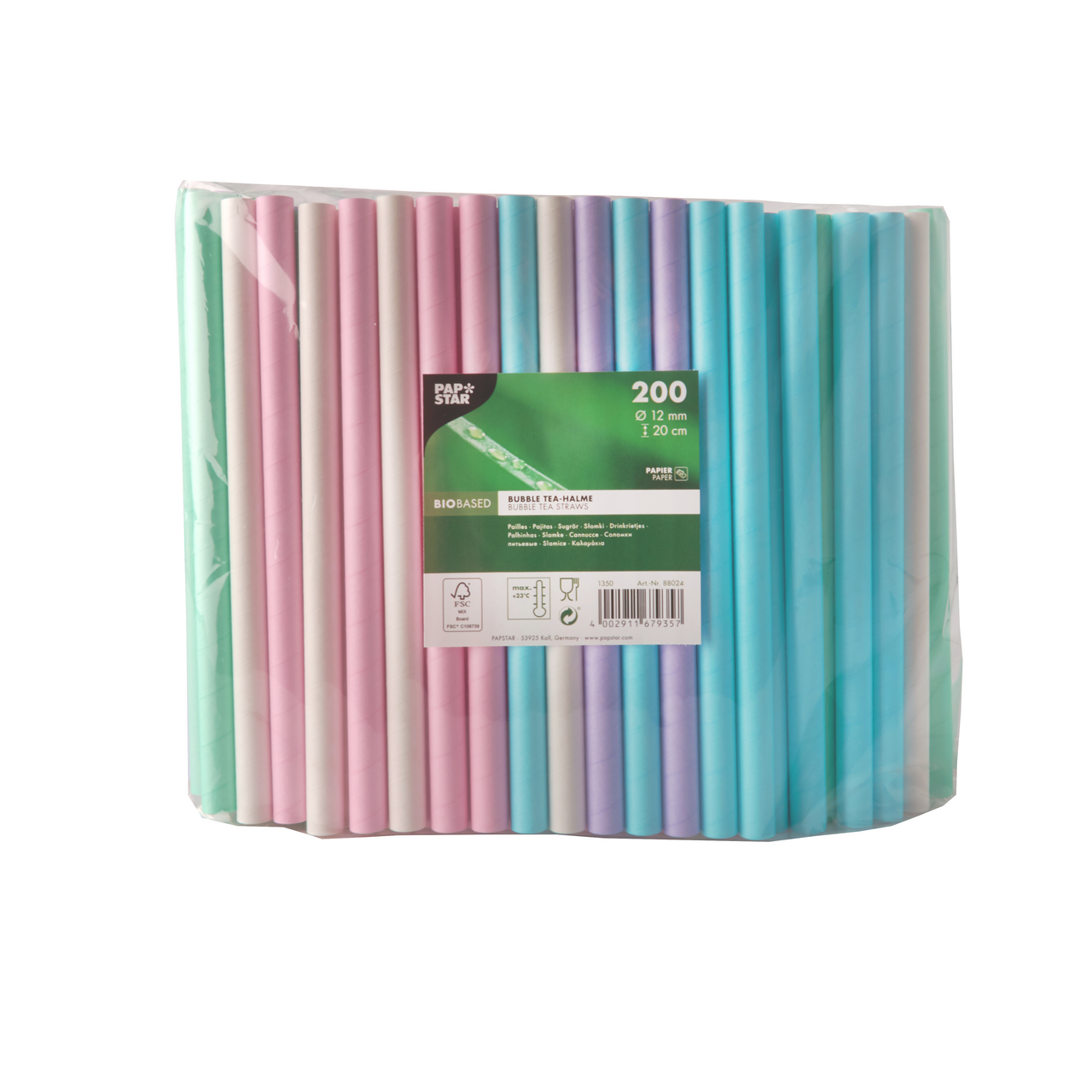 PAP STAR Brčka Bubble Tea papír 200 ks