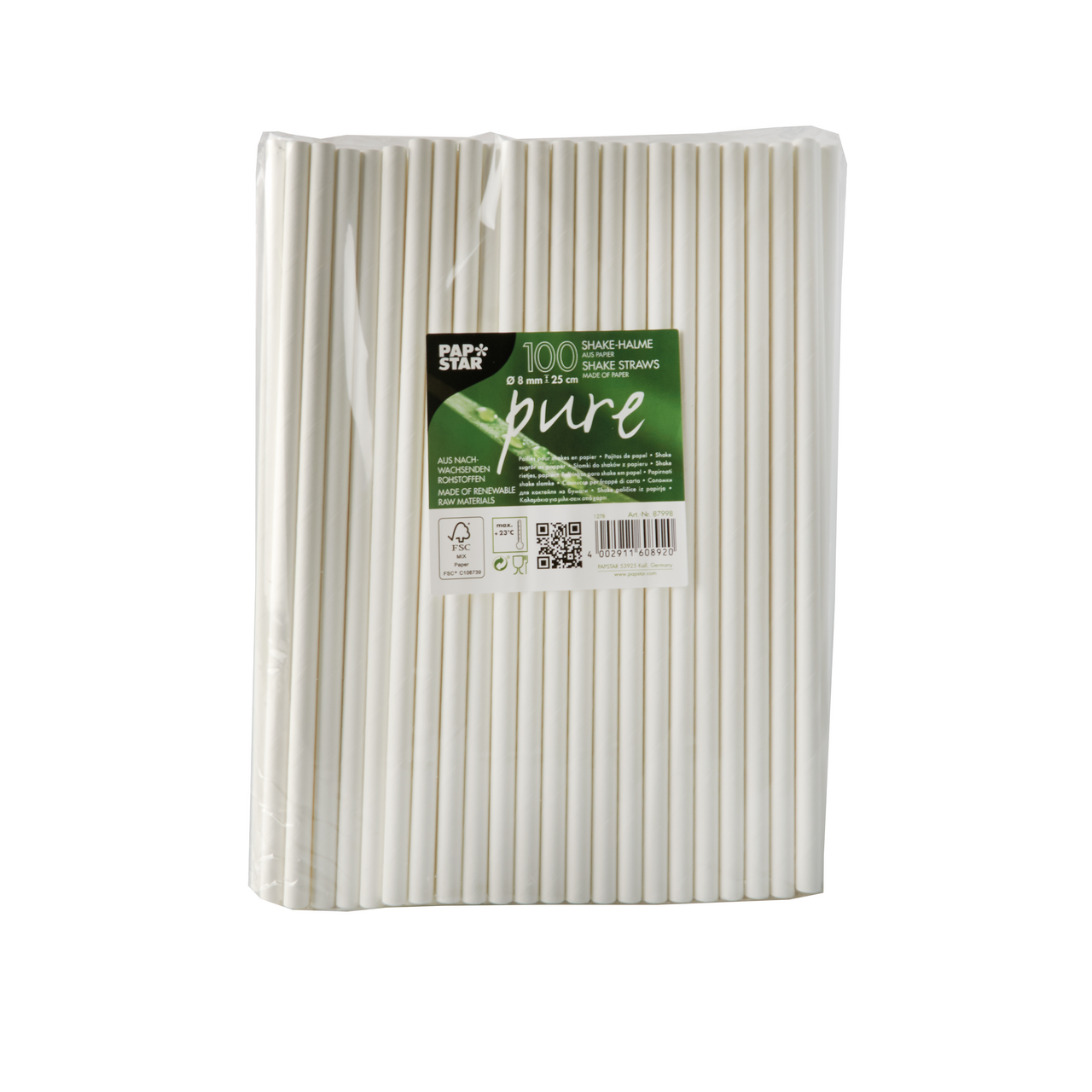 PAP STAR Brčka Shake 8 mm x 250 mm papírová 100 ks