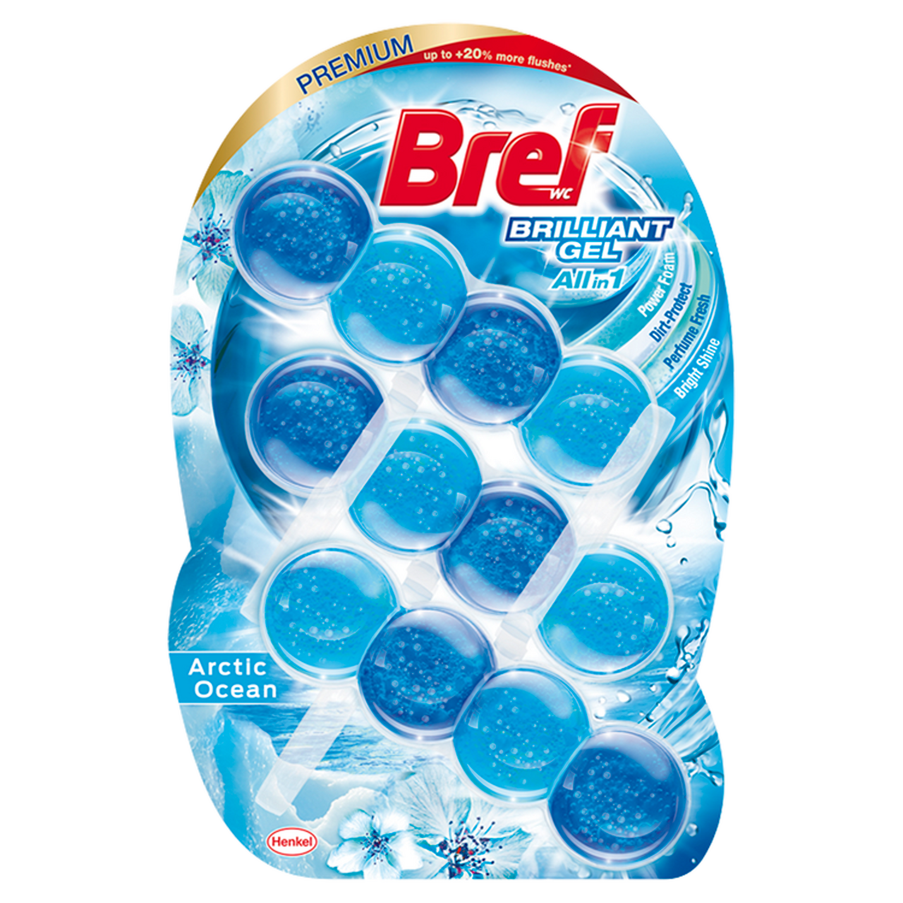 Bref Brilliant Gel Arctic Ocean WC blok 3 x 42 g