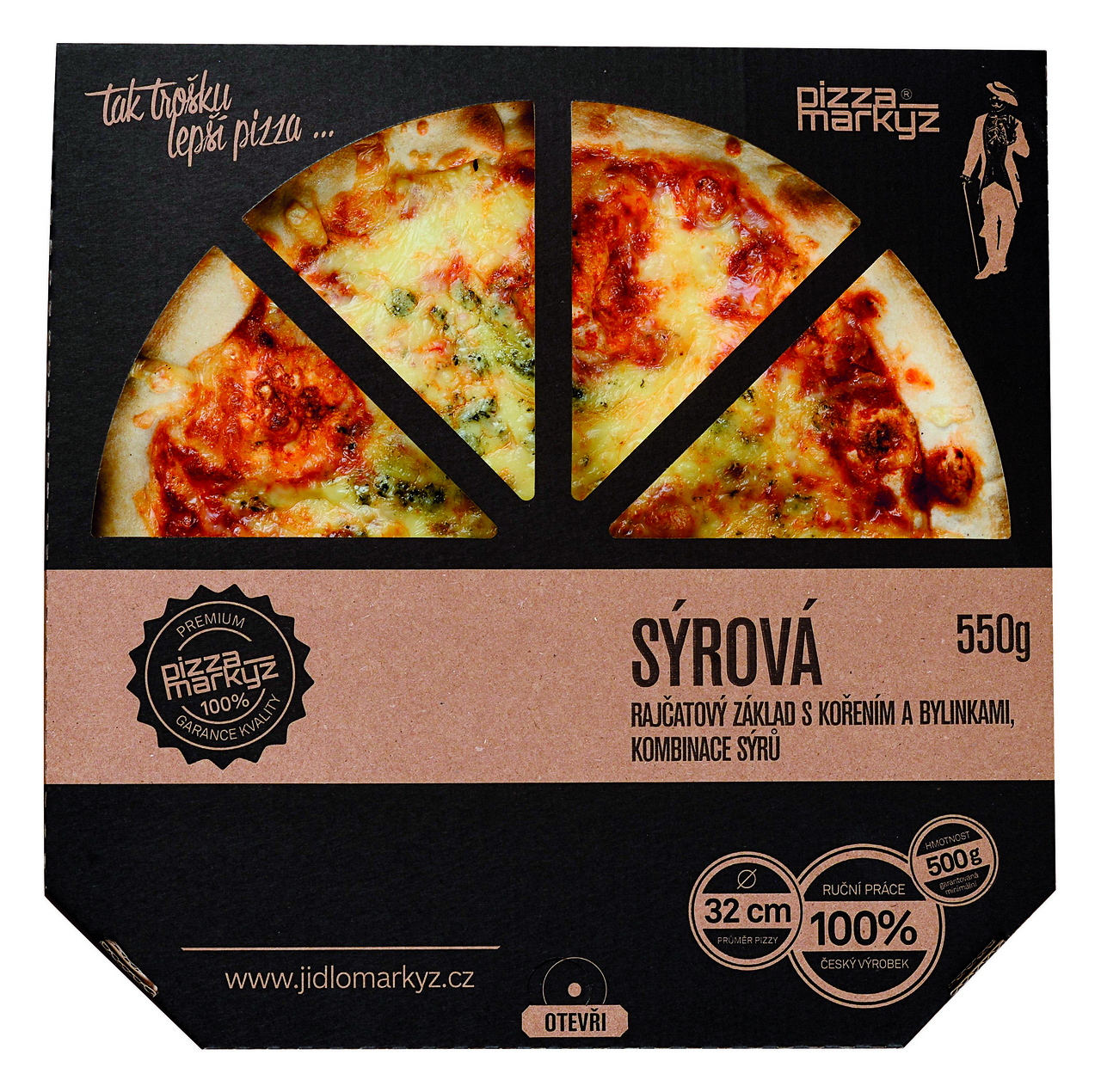 pizza markýz sýrová 550 g